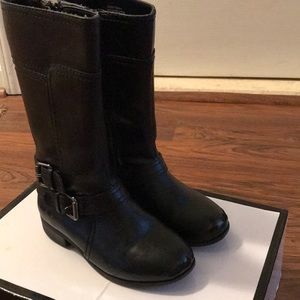Girls size 10 faux leather riding boots